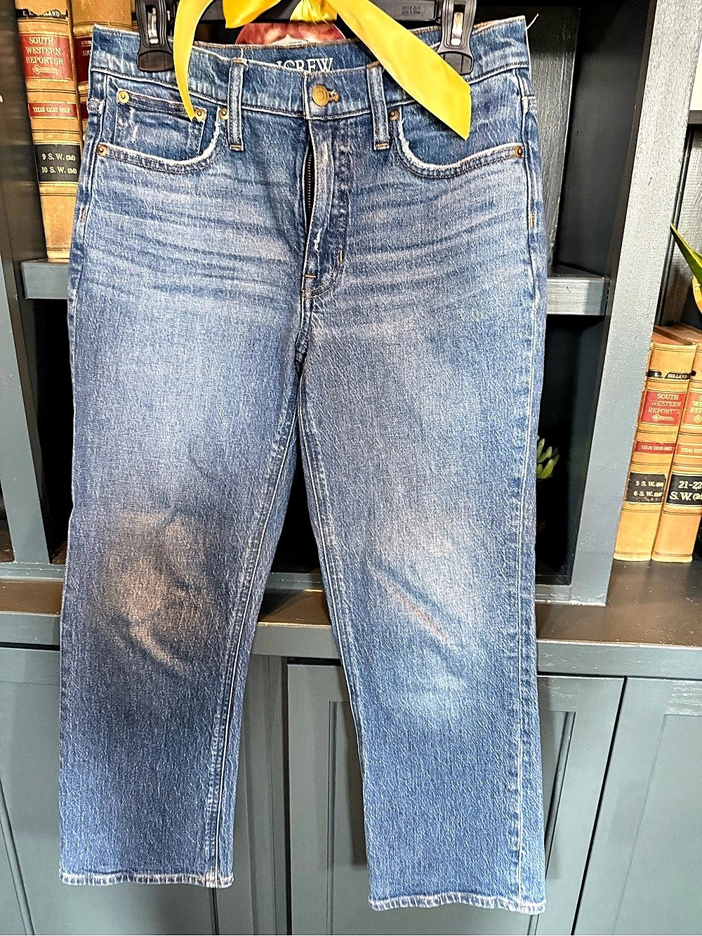 J.Crew 9" Demi-Boot Crop Jean Blue Waist 28